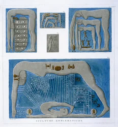 Relieves Emblemáticos, sobre mitos de la creación, de 